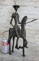 Salvador Dali 'Don Quixote' Bronze Sculpture On Horse