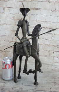 Salvador Dali 'Don Quixote' Bronze Sculpture On Horse