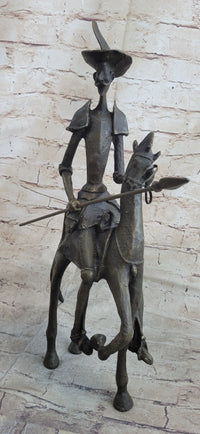 Salvador Dali 'Don Quixote' Bronze Sculpture On Horse