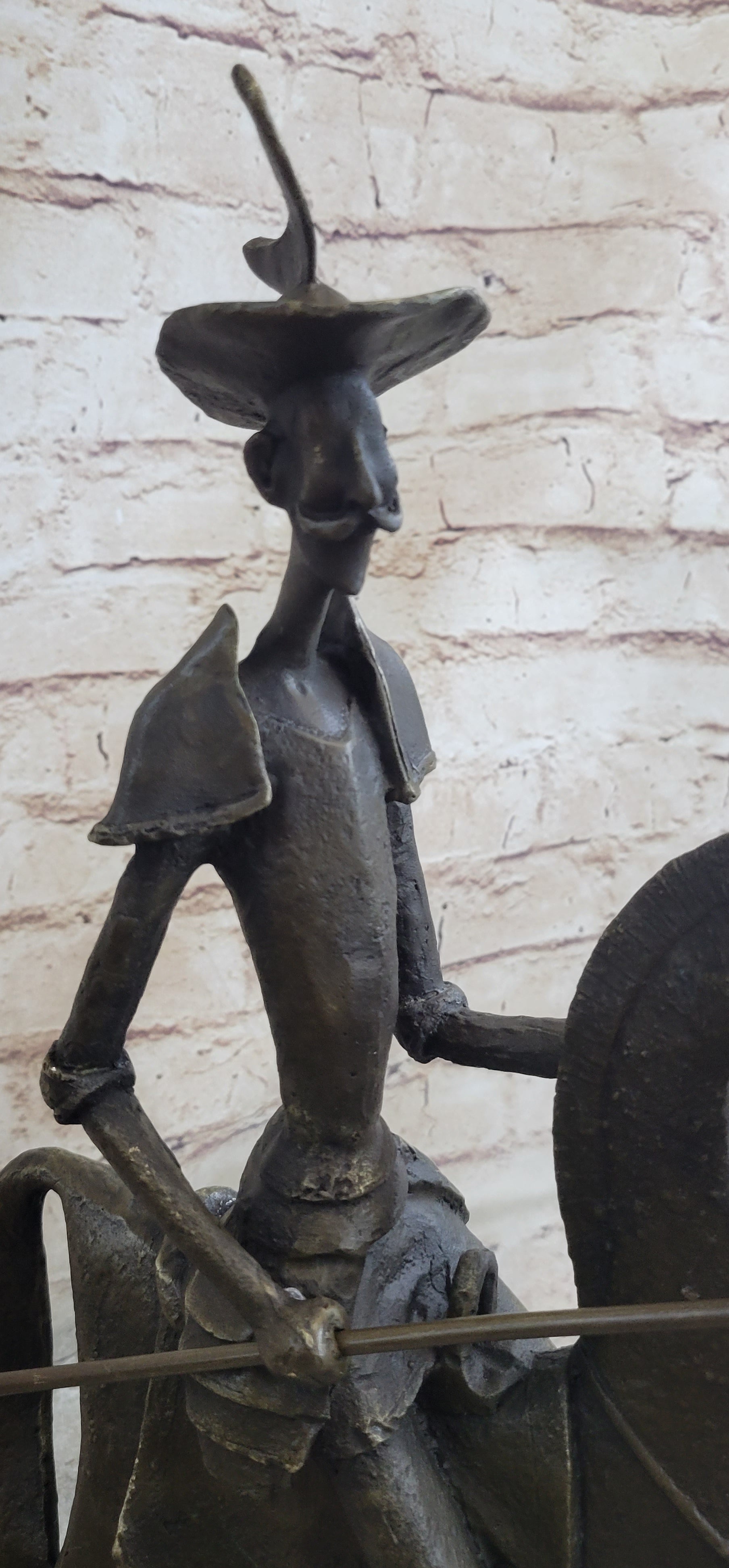 Salvador Dali 'Don Quixote' Bronze Sculpture On Horse