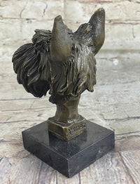 Solid Bronze Schnauzer Scottish Terrier Dog Bookend