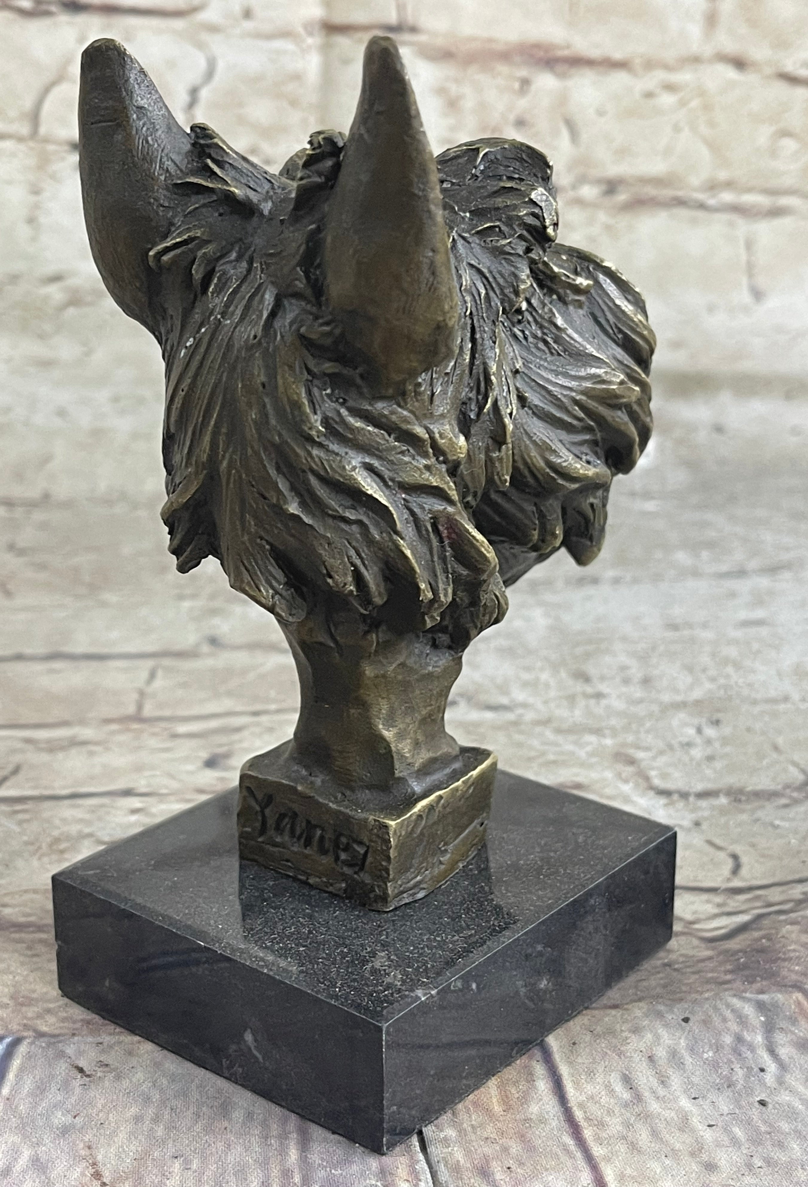 Solid Bronze Schnauzer Scottish Terrier Dog Bookend
