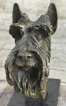 Solid Bronze Schnauzer Scottish Terrier Dog Bookend