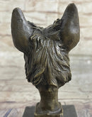 Solid Bronze Schnauzer Scottish Terrier Dog Bookend