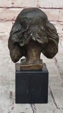 Bronze Cocker Spaniel Dog Bust Marble Base