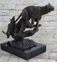 Henry Moore Cougar Jaguar Puma Wild Life Bronze Sculpture