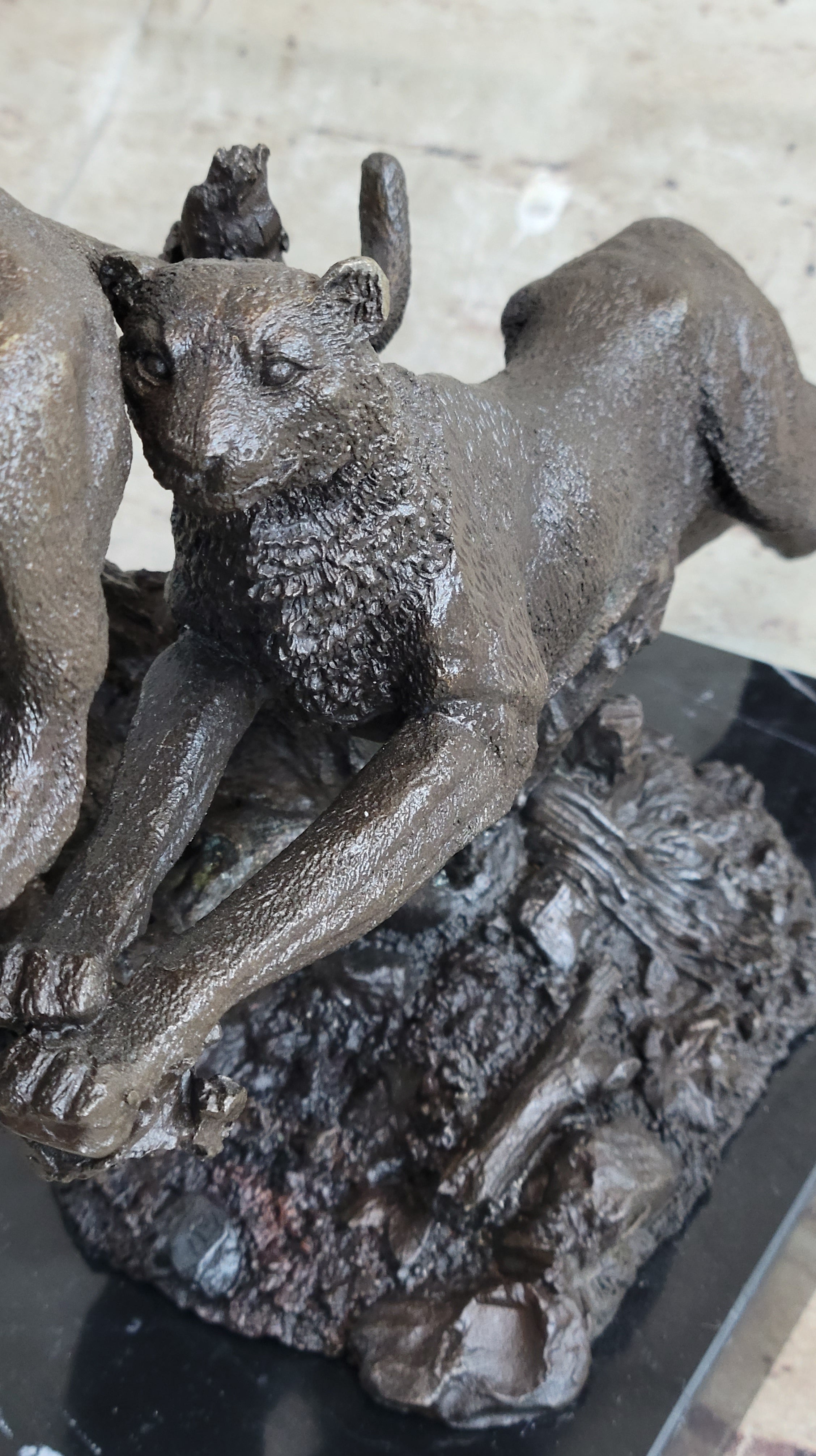 Henry Moore Cougar Jaguar Puma Wild Life Bronze Sculpture