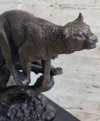 Henry Moore Cougar Jaguar Puma Wild Life Bronze Sculpture