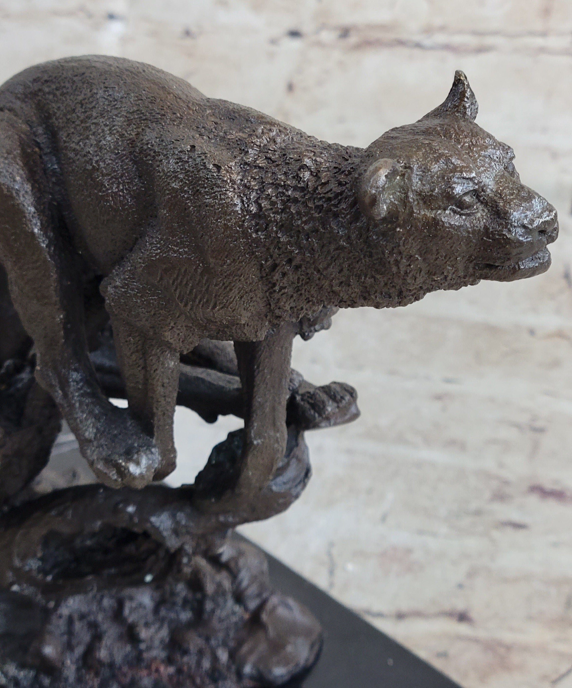 Henry Moore Cougar Jaguar Puma Wild Life Bronze Sculpture