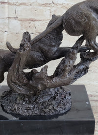 Henry Moore Cougar Jaguar Puma Wild Life Bronze Sculpture