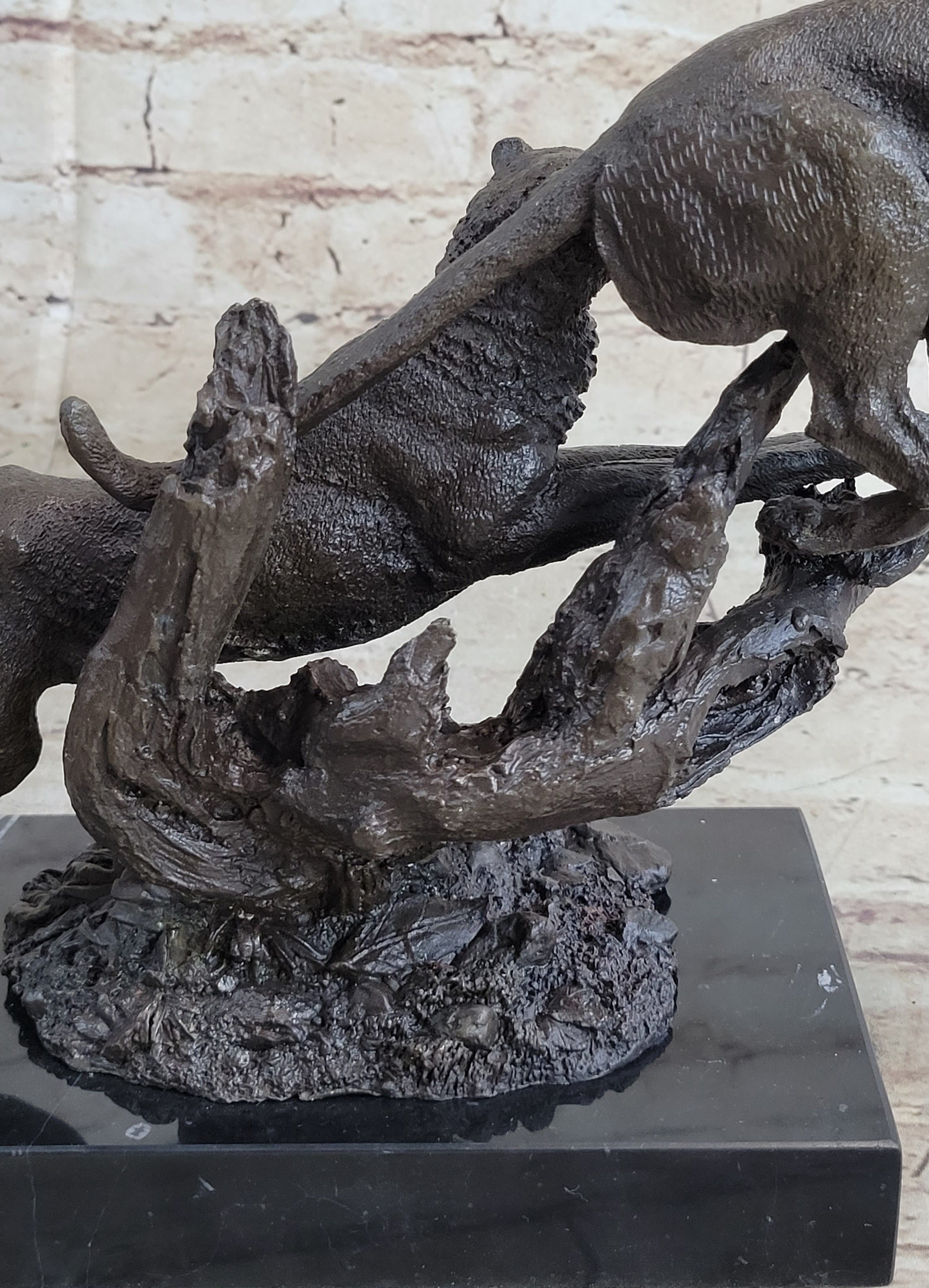 Henry Moore Cougar Jaguar Puma Wild Life Bronze Sculpture
