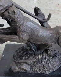 Henry Moore Cougar Jaguar Puma Wild Life Bronze Sculpture