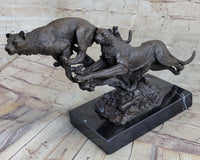 Henry Moore Cougar Jaguar Puma Wild Life Bronze Sculpture