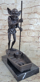 Harry Potter Dobby Goblin Riding Boat Bronze Sculpture