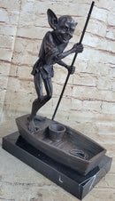 Harry Potter Dobby Goblin Riding Boat Bronze Sculpture