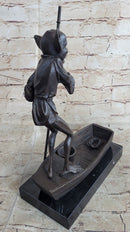 Harry Potter Dobby Goblin Riding Boat Bronze Sculpture
