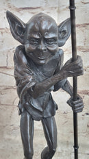 Harry Potter Dobby Goblin Riding Boat Bronze Sculpture