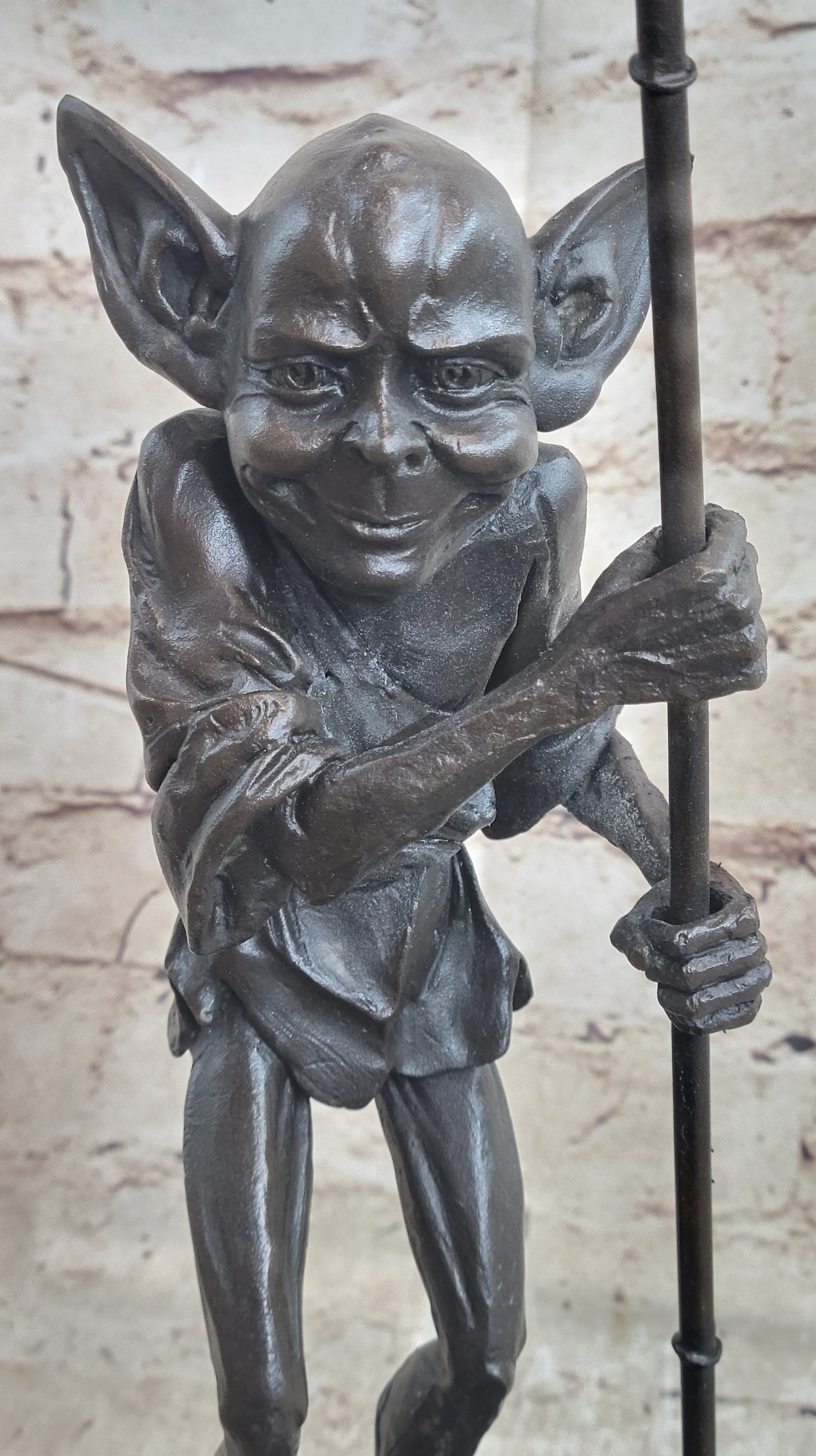 Harry Potter Dobby Goblin Riding Boat Bronze Sculpture