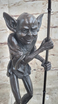 Harry Potter Dobby Goblin Riding Boat Bronze Sculpture