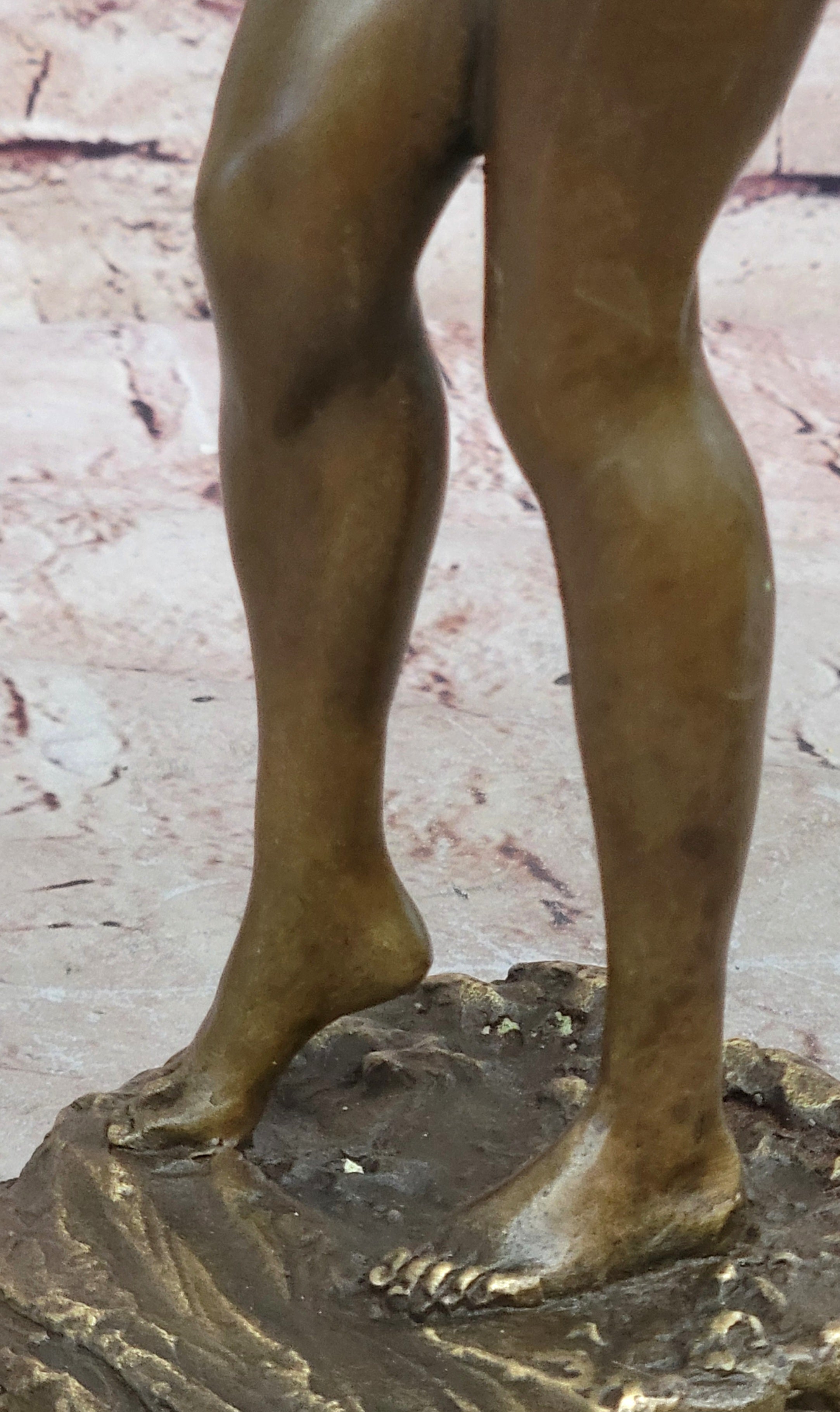 Aldo Vitaleh Sexy Nude Female Bronze Marble Base Sculpture
