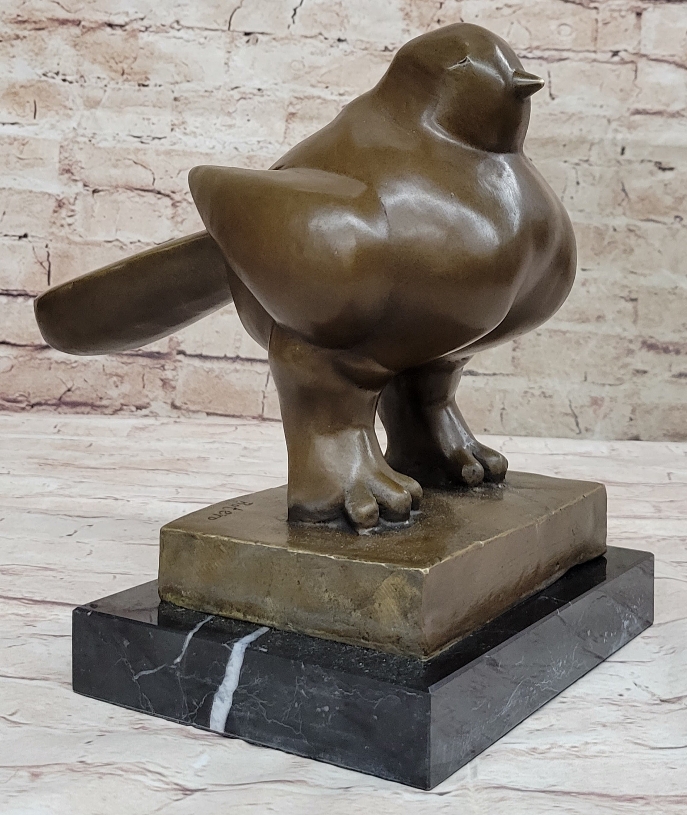 BIRD by Fernando Botero Bronze Pigeon Dove 10" x 8"