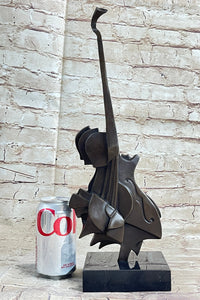 Salvador Dali Abstract Surrealism Guitar Bronze Sculpture