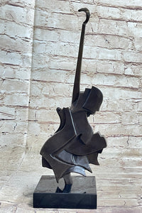 Salvador Dali Abstract Surrealism Guitar Bronze Sculpture