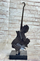 Patina Salvador Dali Guitar Music Lover Genuine Bronze Sculpture