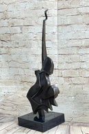 Salvador Dali Abstract Surrealism Guitar Bronze Sculpture