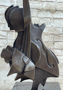 Salvador Dali Abstract Surrealism Guitar Bronze Sculpture