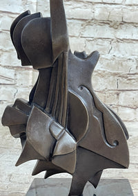 Patina Salvador Dali Guitar Music Lover Genuine Bronze Sculpture