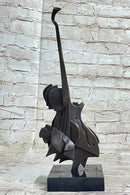 Salvador Dali Abstract Surrealism Guitar Bronze Sculpture