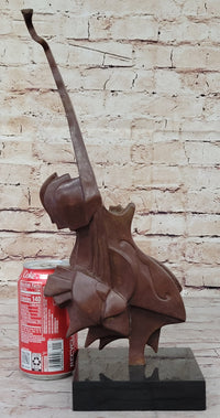 Bronze Sculpture Guitar Player Dali for Home Office Window