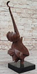 Bronze Sculpture Guitar Player Dali for Home Office Window