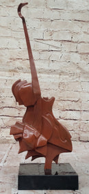 Patina Salvador Dali Guitar Music Lover Genuine Bronze Sculpture