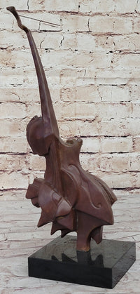 Bronze Sculpture Guitar Player Dali for Home Office Window