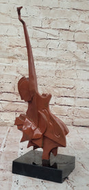 Patina Salvador Dali Guitar Music Lover Genuine Bronze Sculpture