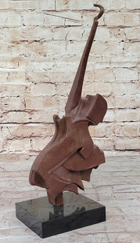 Bronze Sculpture Guitar Player Dali for Home Office Window