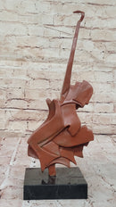 Patina Salvador Dali Guitar Music Lover Genuine Bronze Sculpture