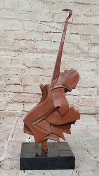Patina Salvador Dali Guitar Music Lover Genuine Bronze Sculpture