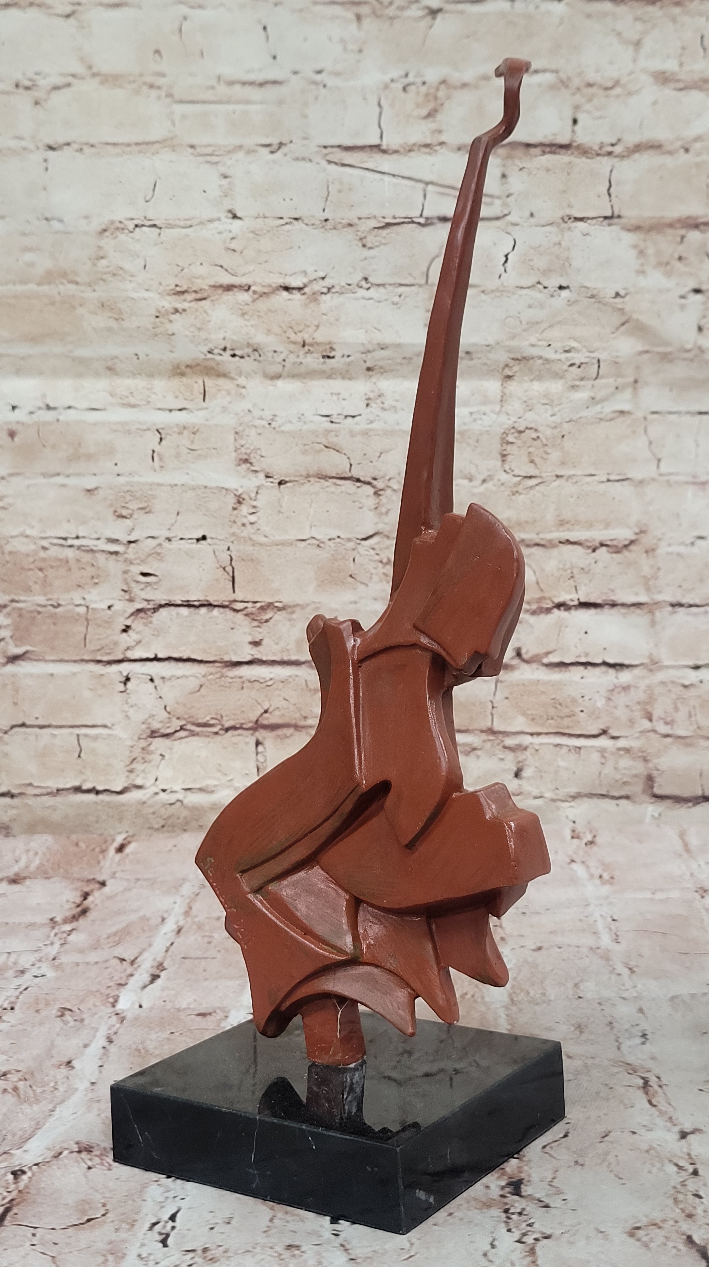 Patina Salvador Dali Guitar Music Lover Genuine Bronze Sculpture