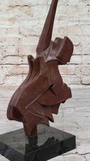 Bronze Sculpture Guitar Player Dali for Home Office Window