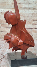 Patina Salvador Dali Guitar Music Lover Genuine Bronze Sculpture