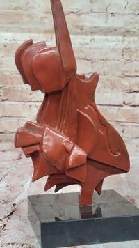 Patina Salvador Dali Guitar Music Lover Genuine Bronze Sculpture