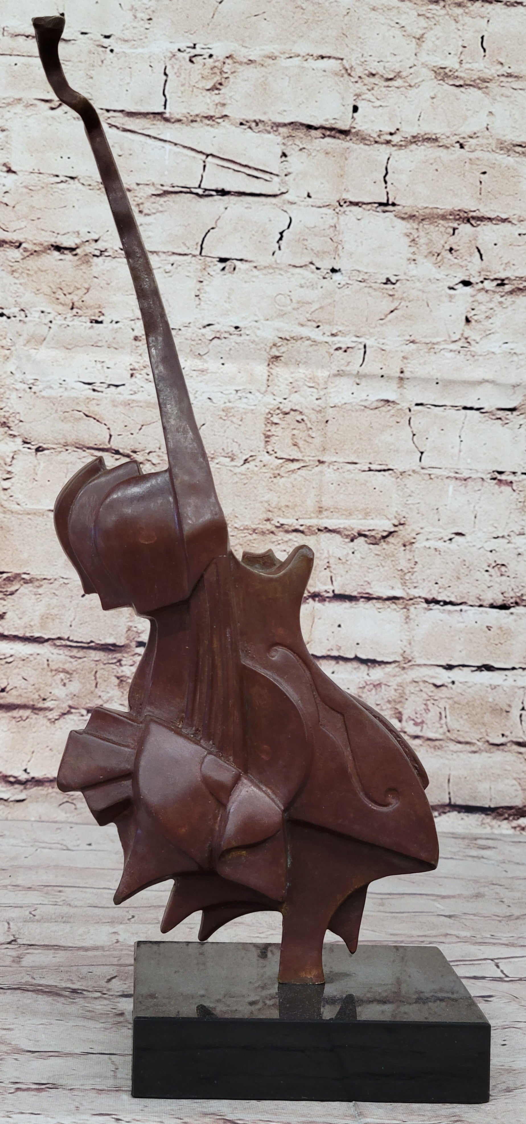 Bronze Sculpture Guitar Player Dali for Home Office Window