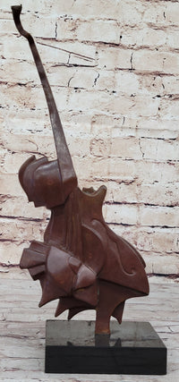 Bronze Sculpture Guitar Player Dali for Home Office Window