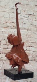 Patina Salvador Dali Guitar Music Lover Genuine Bronze Sculpture