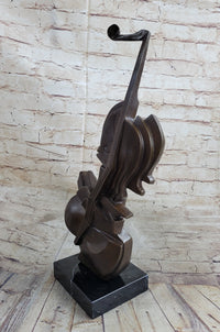 Cello Bronze Metal Sculpture Collectible Musician Dali