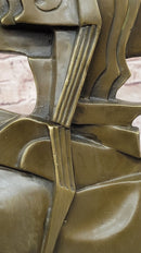Salvador Dali Style Bronze Violin Sculpture on Marble Base