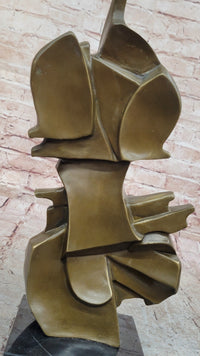 Salvador Dali Style Bronze Violin Sculpture on Marble Base